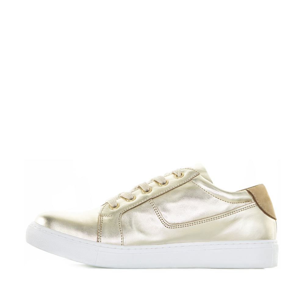 Gold Cabello EG520 sneakers with stylish design, white soles, and branding details visible in the image.