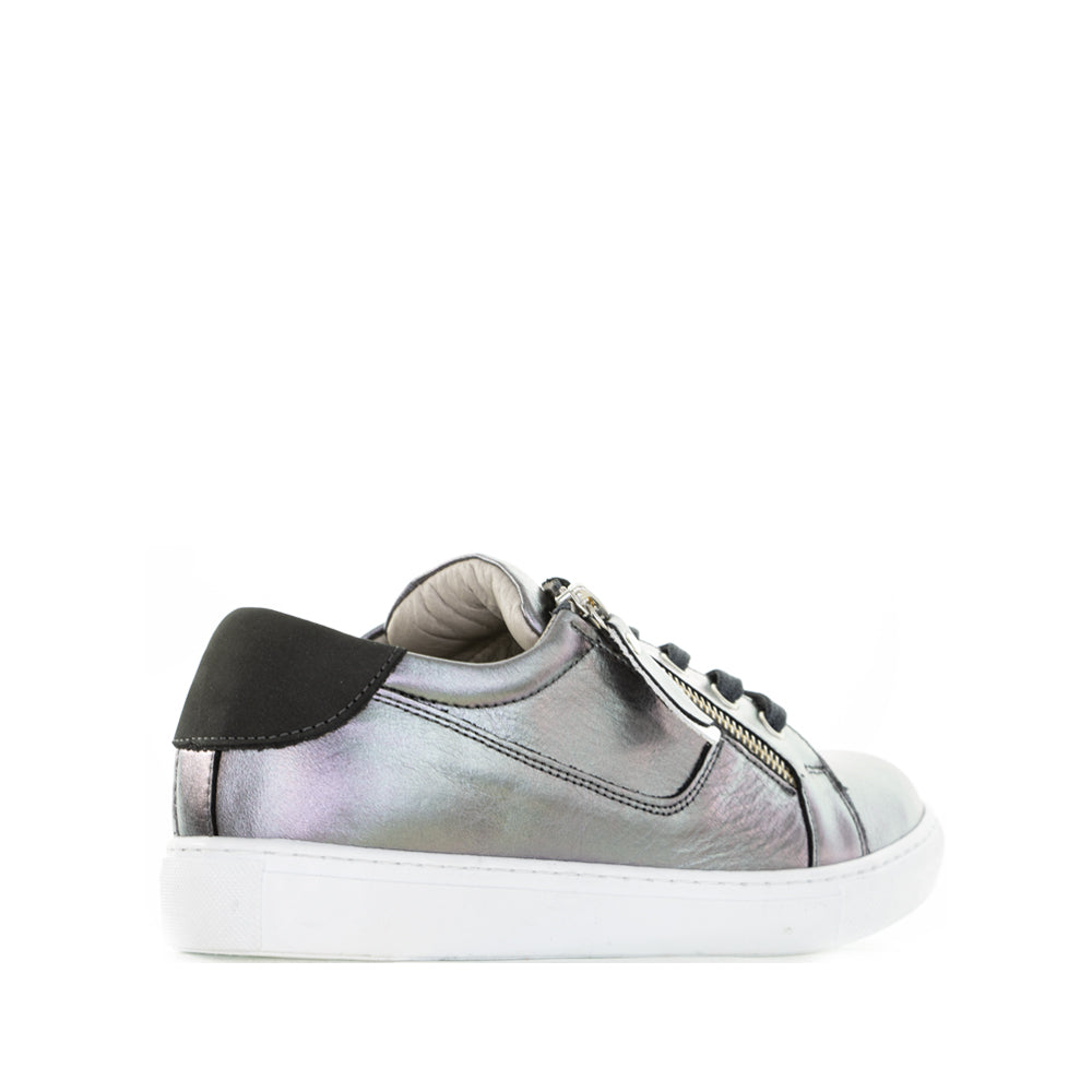 Cabello EG520 sneakers in pewter color, featuring stylish design and comfortable fit, shown from a side view.