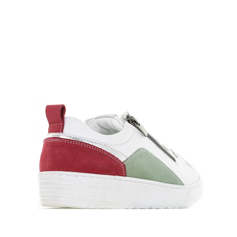 White and mint Cabello EG22 sneakers with stylish design, featuring a sleek look and comfortable fit.