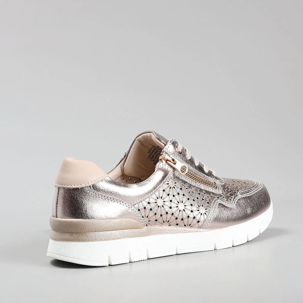 CC RESORTS Caitlyn champagne beige sneakers with stylish design and comfortable fit, shown on a neutral background.