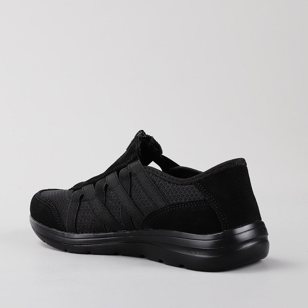 Black casuals from CC Resorts Callum collection featuring a comfortable, stylish design ideal for relaxed wear.