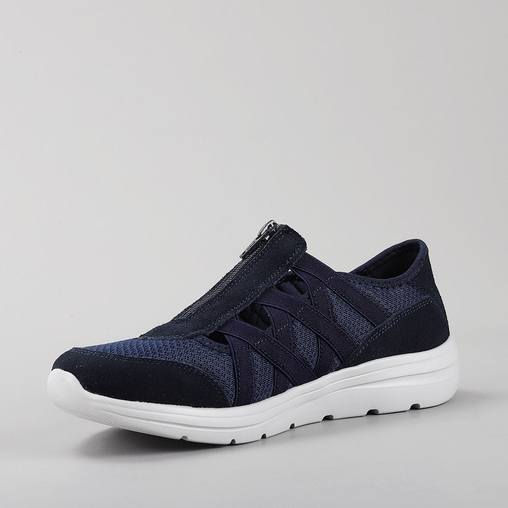 CC Resorts Callum navy casuals shoes showing navy fabric and casual design, ideal for everyday wear.