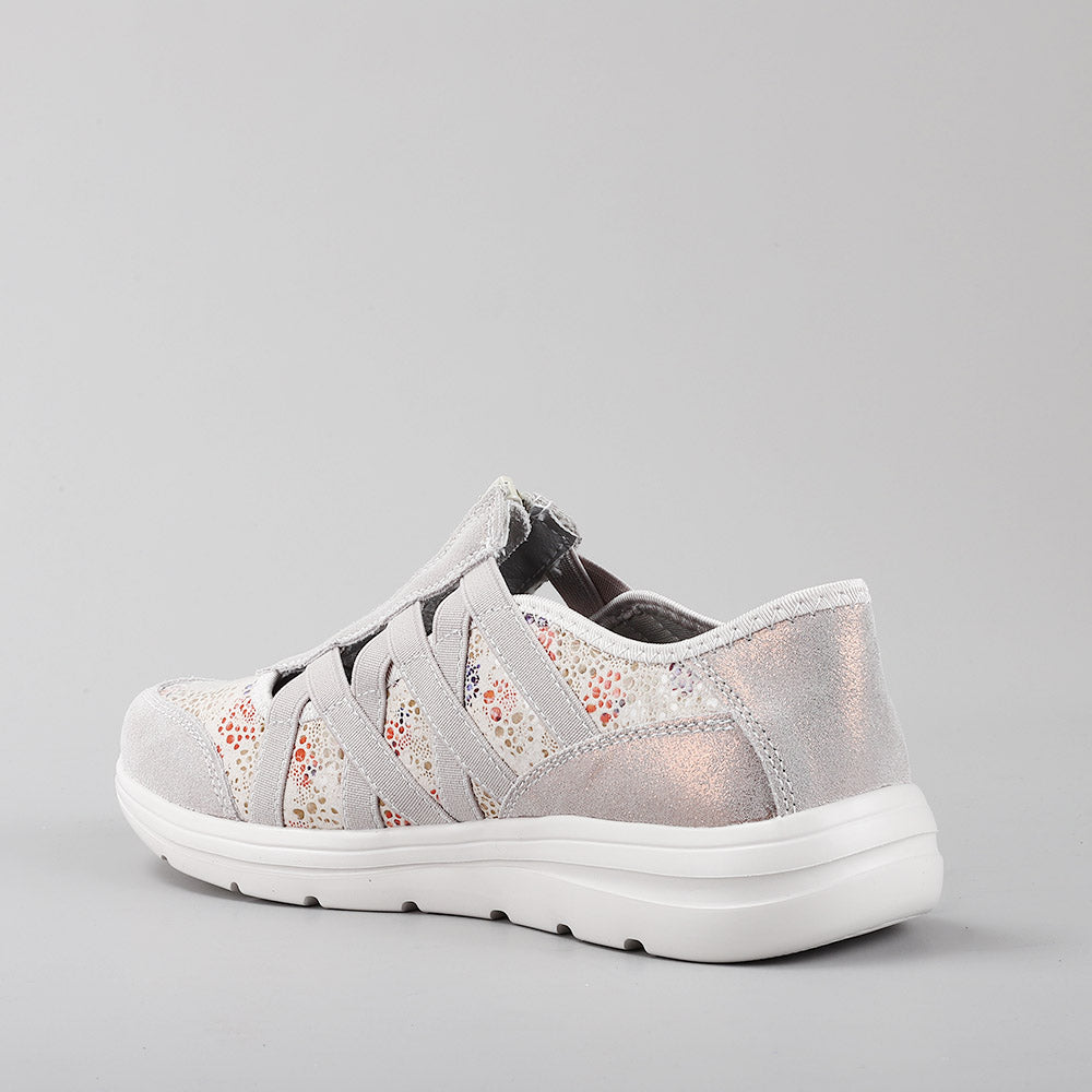 Casuals by CC Resorts featuring Callum Stone Floral design, showcasing a stylish floral pattern on comfortable footwear.