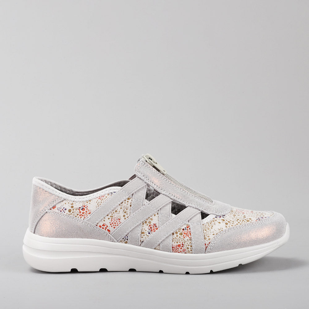 Casual CC Resorts Callum Stone Floral sandals featuring floral pattern and comfortable design, shown from a side view.