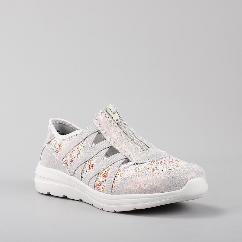 CC Resorts Callum Stone Floral casuals showing floral pattern and neutral tones on breathable fabric for relaxed style.