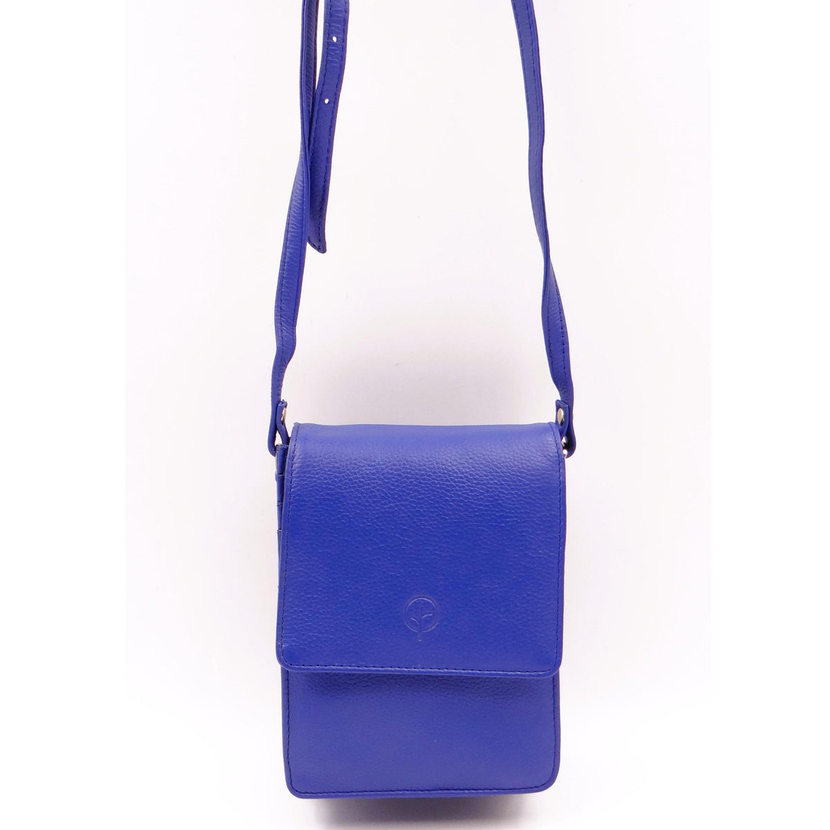 Second Nature CB6 cobalt handbag with sleek design and metallic finish, featuring a shoulder strap and stylish hardware details.