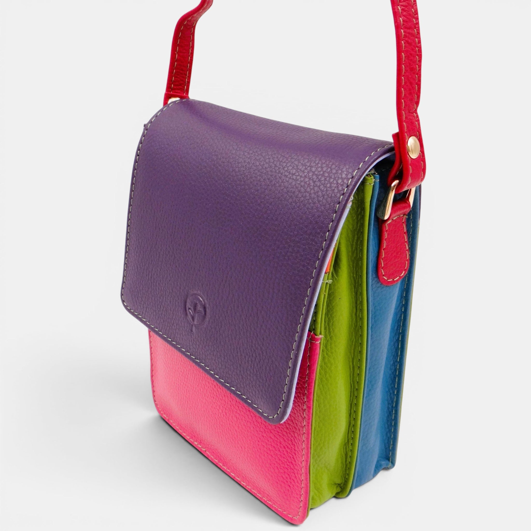 Second Nature CB6 Prism handbag featuring a sleek design with colorful geometric patterns and a sturdy strap.
