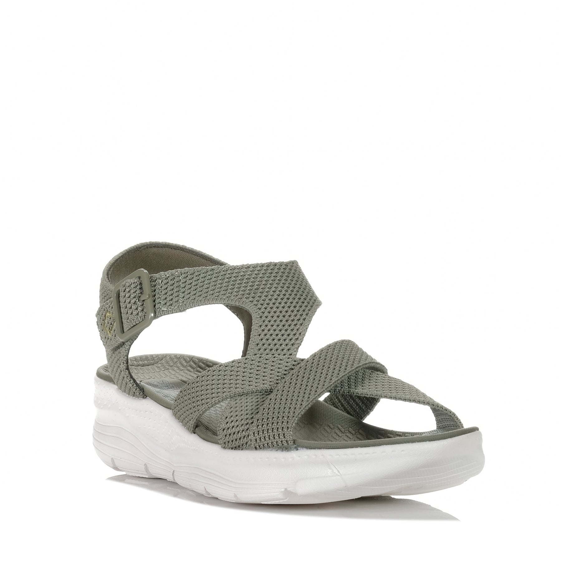 CC RESORTS Leonar light khaki sandals with open toe design and adjustable straps, displayed on a neutral background.