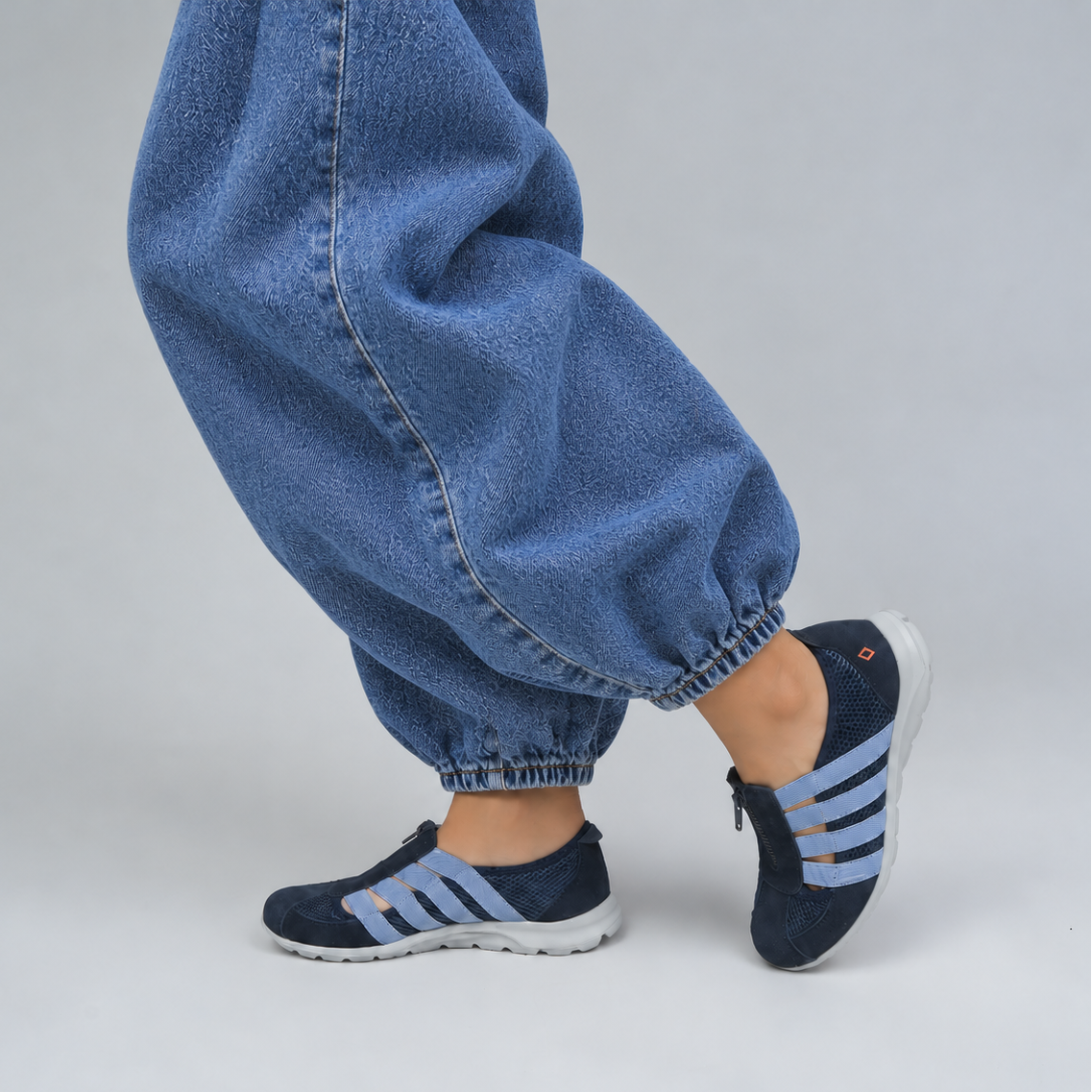 CC Resorts Christine casuals in navy and baby blue with stylish design, perfect for relaxed, everyday wear.