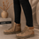 CC Resorts Grease Taupe boots featuring ankle-high design, soft taupe leather, and stylish stitching for a casual, chic look.