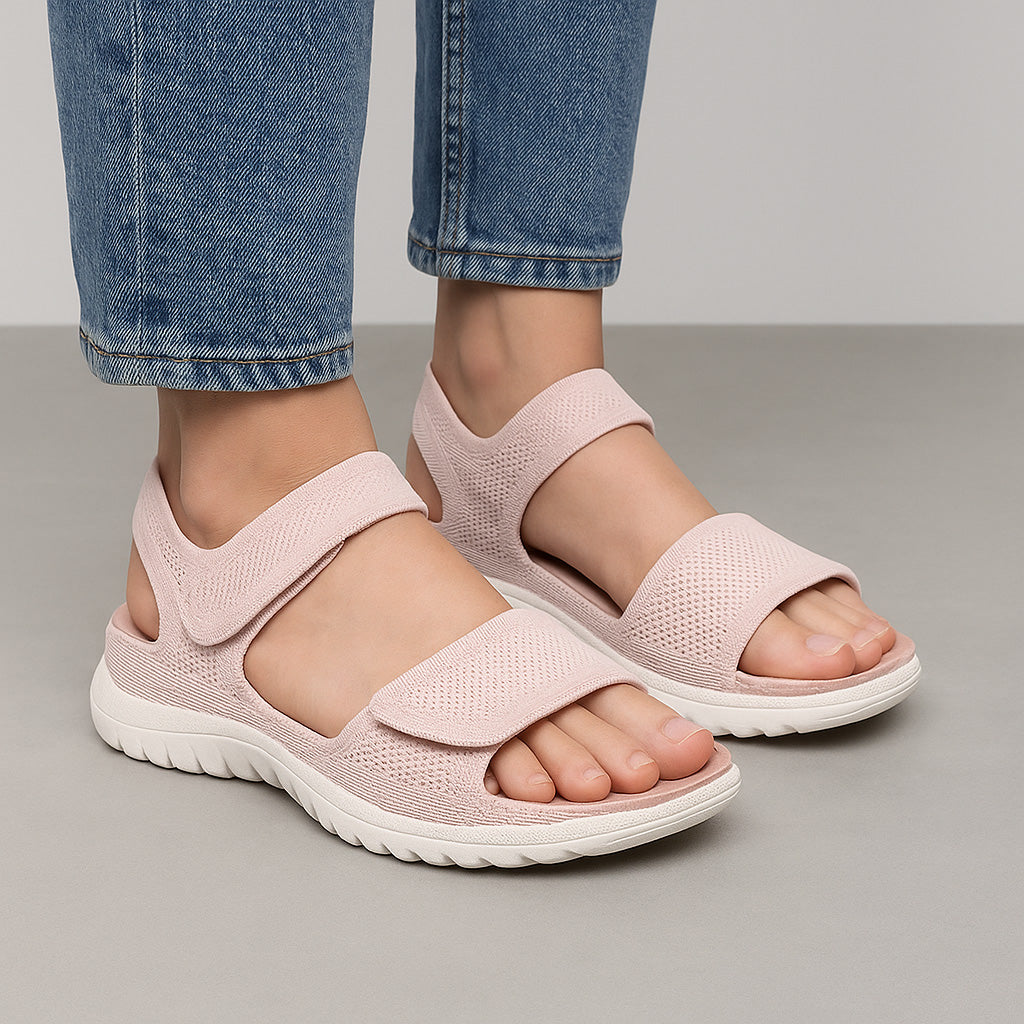 CC Resorts Ram Blush sandals featuring blush pink straps and a comfortable flat sole, perfect for casual summer wear.