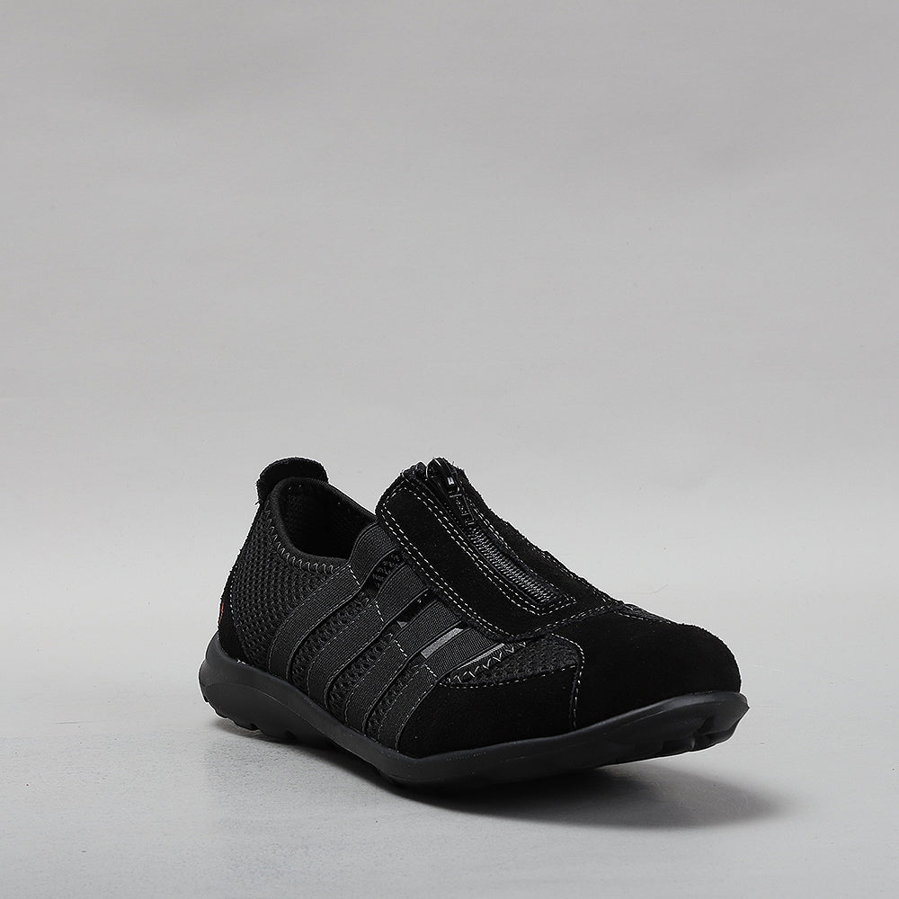 CC Resorts Christine Black casuals, stylish black footwear with sleek design, displayed on a neutral background.