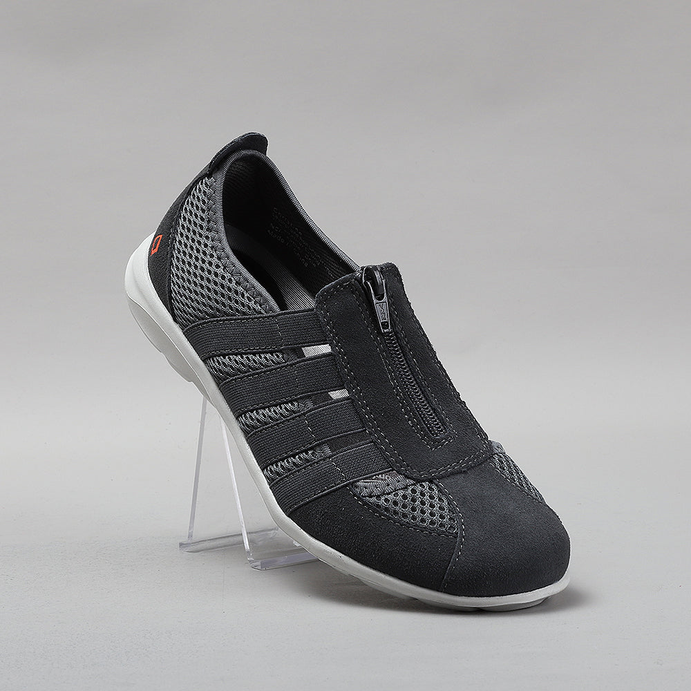 CC Resorts Christine Charcoal casual shoes with a sleek design, featuring charcoal fabric and comfortable slip-on style.