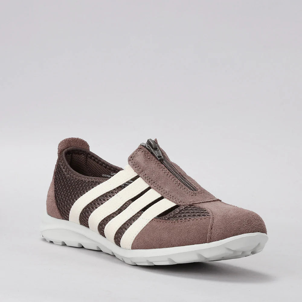 CC RESORTS Christine casual shoes in taupe and cream featuring a stylish, comfortable design for everyday wear.