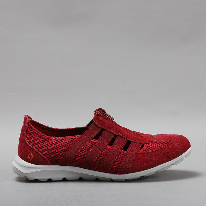 CC RESORTS Christine red casuals shoe with side view, featuring a stylish red design and comfortable fit.