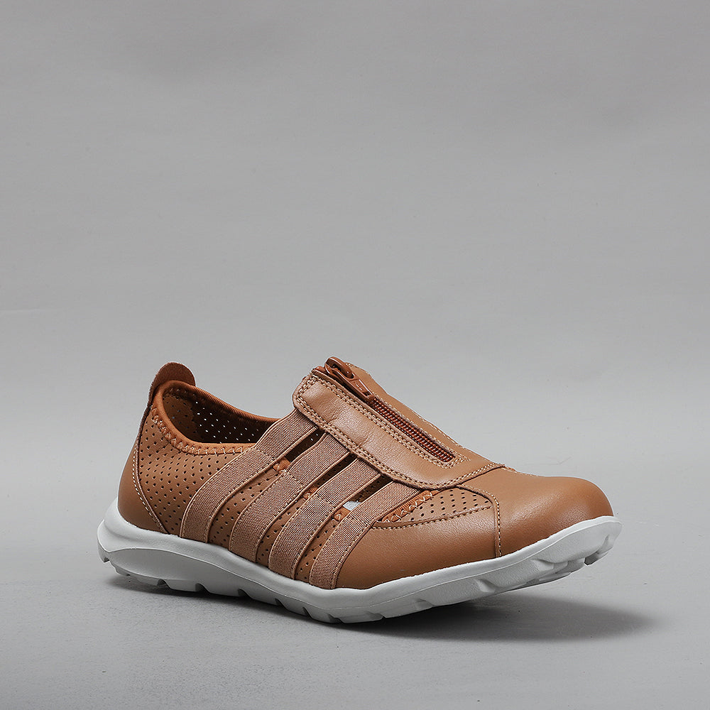 CC Resorts Christine tan casuals shoes featuring a tan leather upper and stylish design for comfortable everyday wear.