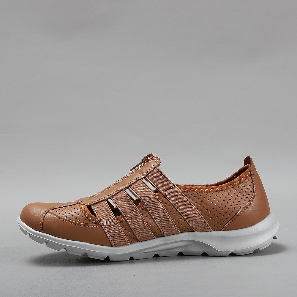 CC Resorts Christine Tan casuals shoe, tan-colored with stylish design and comfortable slip-on style, perfect for everyday wear.
