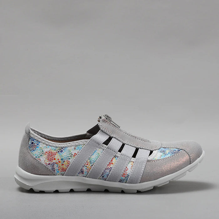 CC Resorts Christine Grey Floral casuals showing a stylish floral design on comfortable footwear.