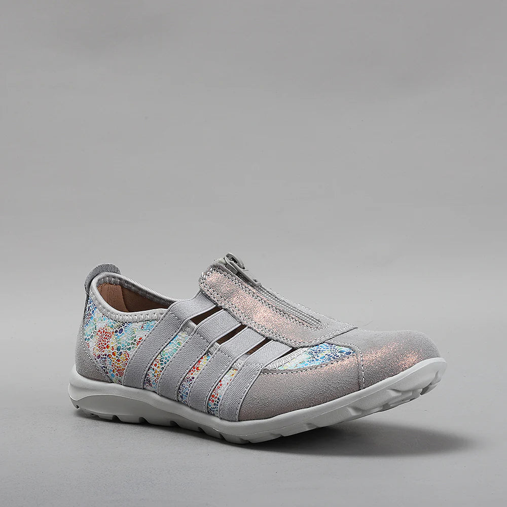 CC Resorts Christine Grey Floral casuals featuring a floral pattern and comfortable design, perfect for everyday wear.
