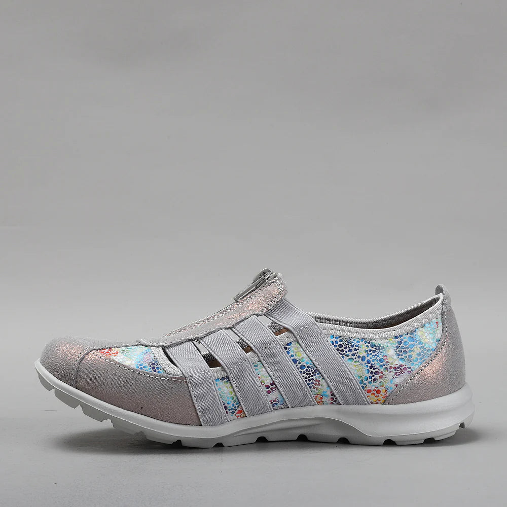 CC Resorts Christine grey floral casuals featuring a relaxed fit and floral pattern, perfect for everyday wear.