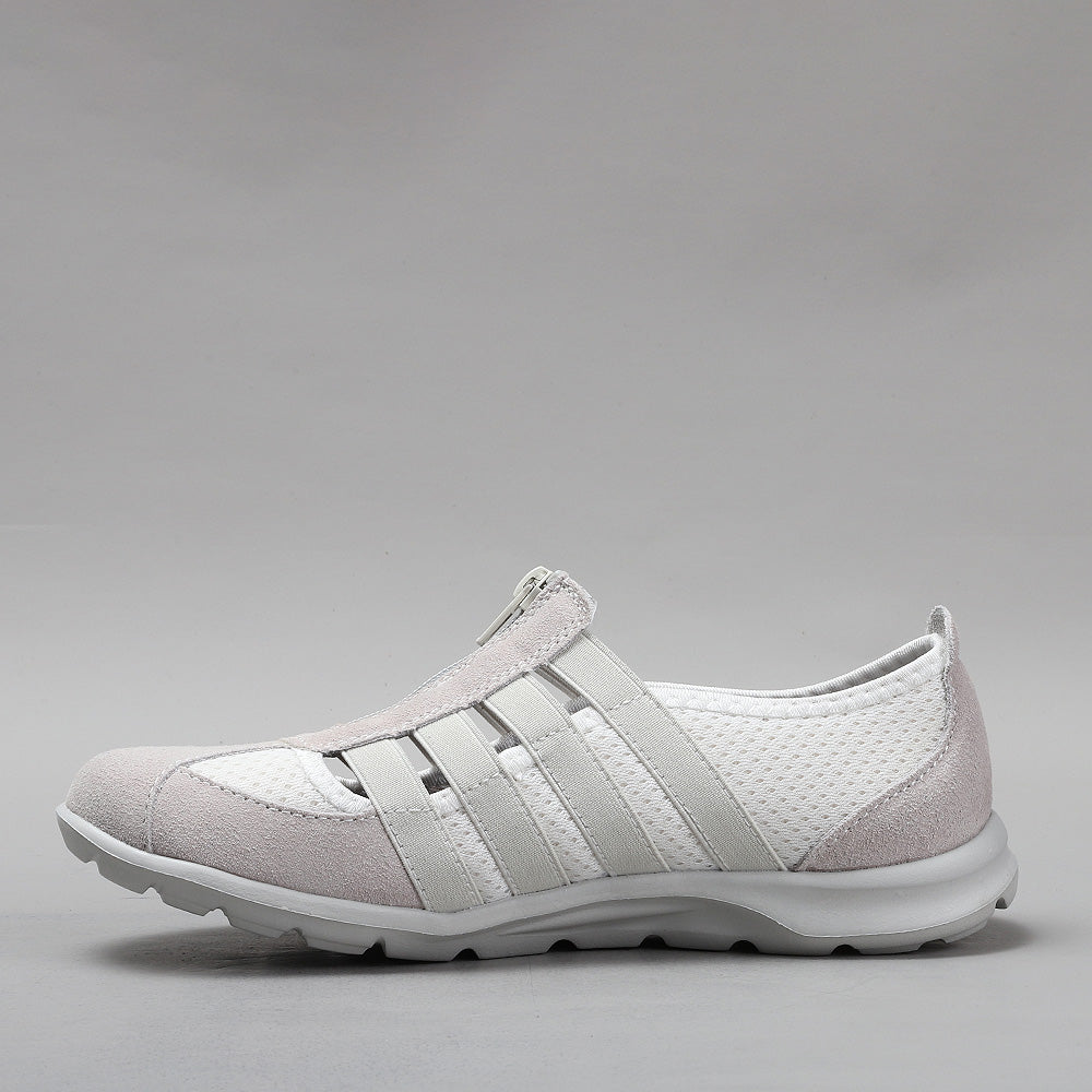CC Resorts Christine Bone Taupe casual footwear with soft suede material and stylish design.