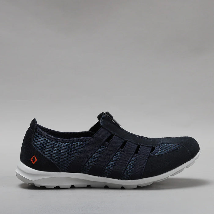 Casual CC Resorts Christine in navy, featuring stylish design and comfortable fit, shown from the side view.