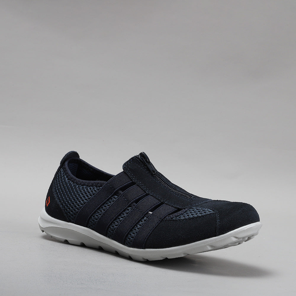 CC Resorts Christine navy casuals displayed on a model, featuring comfortable fabric and stylish design for everyday wear.