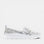 CABELLO Clear White Print slip-on shoes with transparent design and white pattern, casual footwear for everyday wear