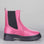 LE SANSA Cooma hot pink boots shown from the side, featuring a stylish design and vibrant color perfect for bold fashion statements.