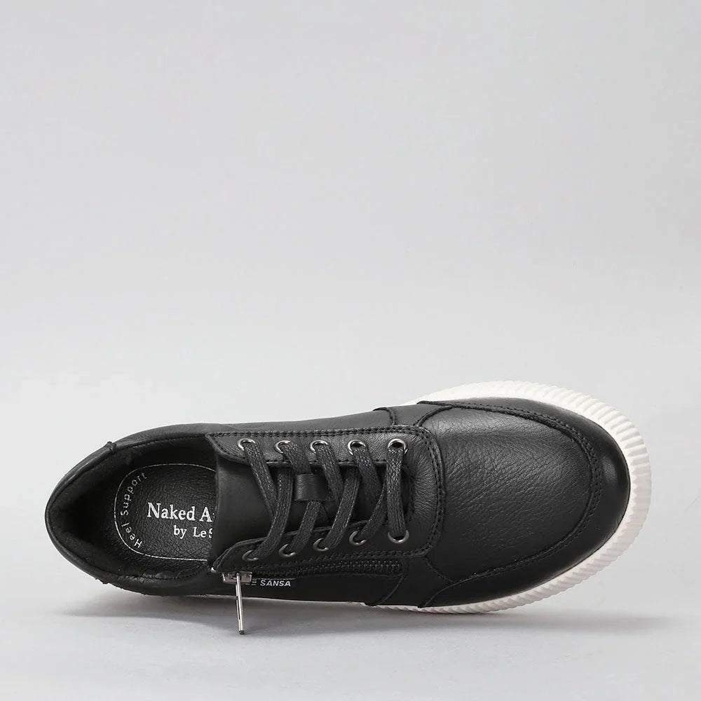Black Le Sansa Cosco sneakers with sleek design, featuring a modern look and comfortable fit.