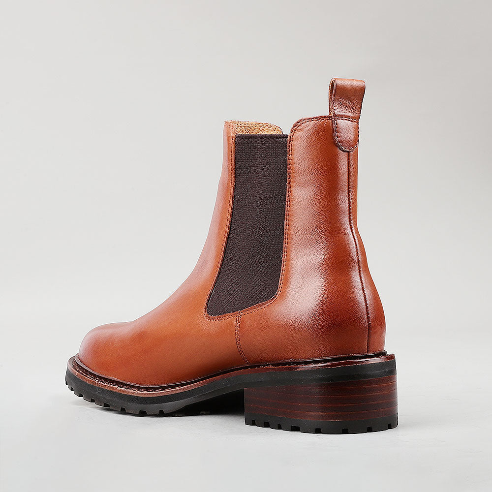 Le Sansa Costa Brandry boots with sleek leather design, pointed toe, and stylish stitching, perfect for fashionable footwear.