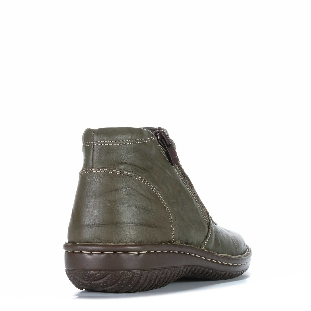 CABELLO 5250-27 khaki crinkle boots with textured fabric and sturdy sole, stylish footwear for casual wear.