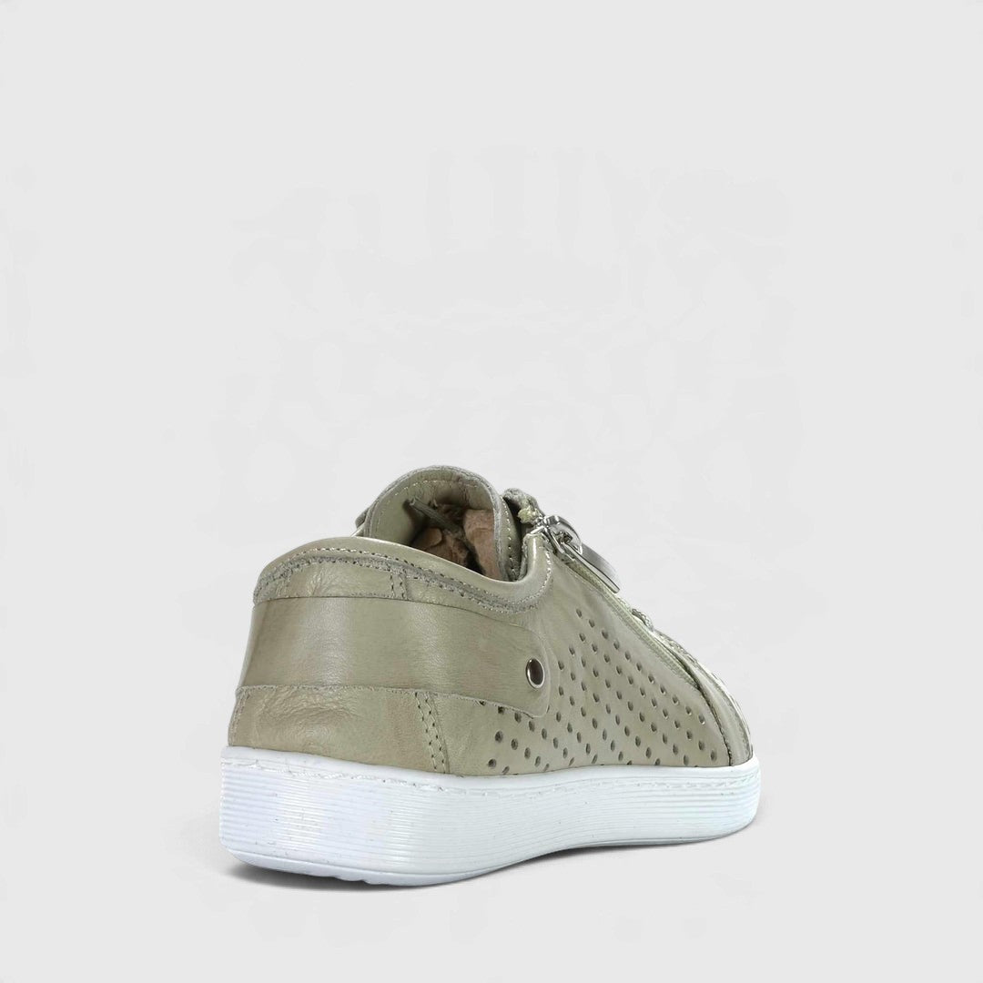 Cabello EG17 Pistachio sneakers featuring a green and white design with comfortable laces and stylish sporty look.
