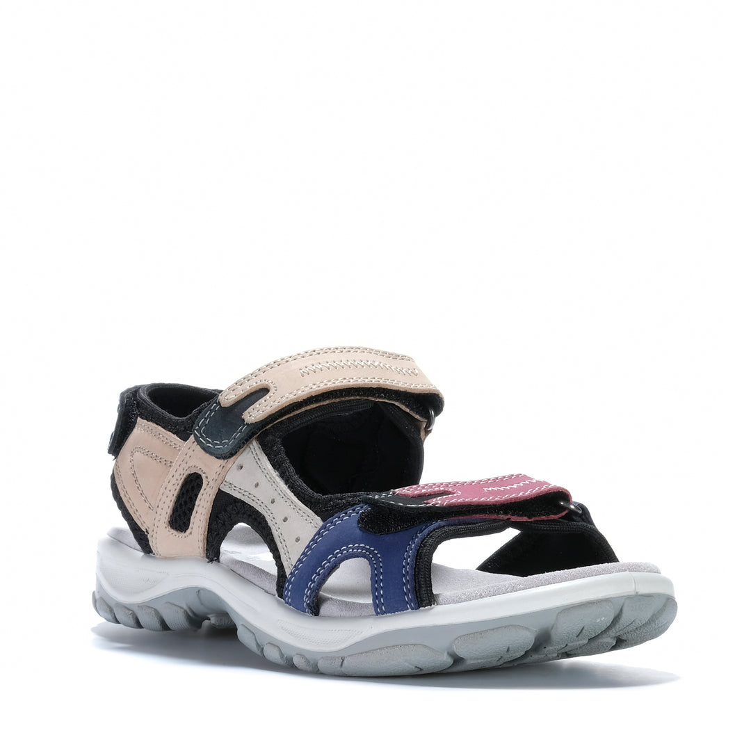 Cabello Trek Combo sandals featuring black and brown straps, casual open-toe design, and comfortable fit for everyday wear.