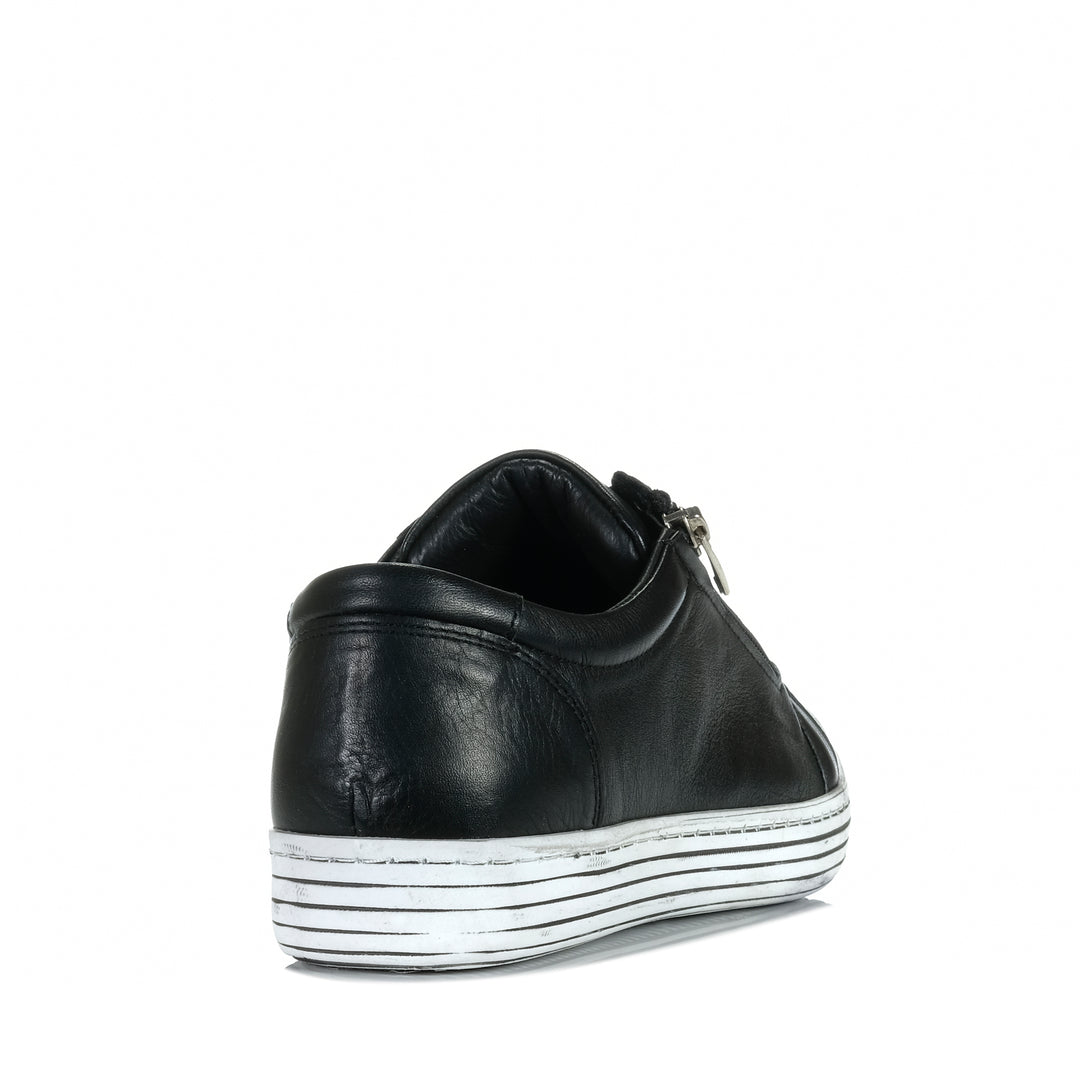 Black Cabello Unity sneakers with sleek design and white sole, showcasing a comfortable and stylish footwear option.
