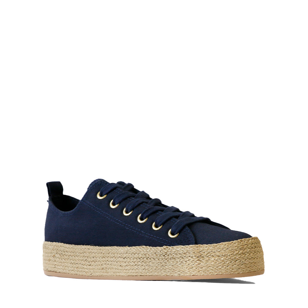 LOS CABOS Candice navy sneakers front view, stylish casual shoes with navy blue design and comfortable fit.