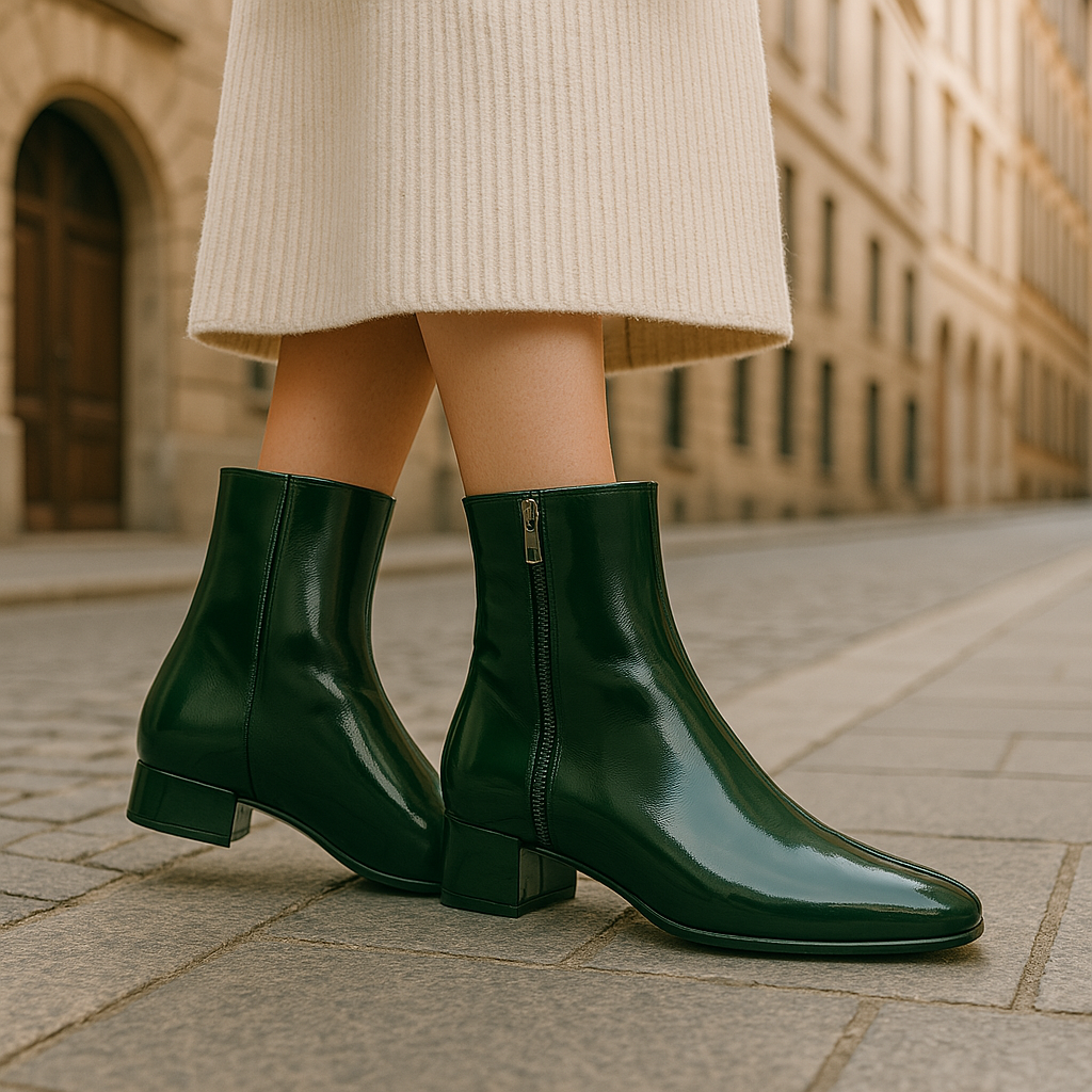 LE SANSA SASHA BOTTLE GREEN Women Boots - Zeke Collection NZ