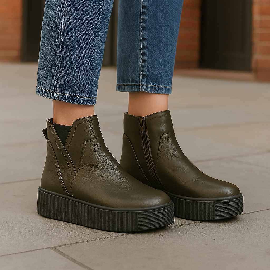 ALFIE &amp; EVIE DESMOND KHAKI Women Boots - Zeke Collection NZ