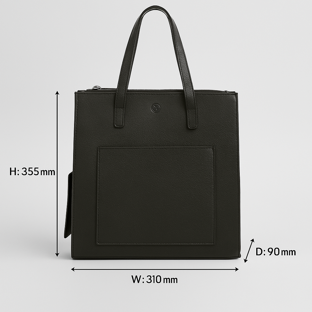 Black Second Nature Handbag ST69 with sleek design and silver hardware, stylish accessory for everyday or evening use.