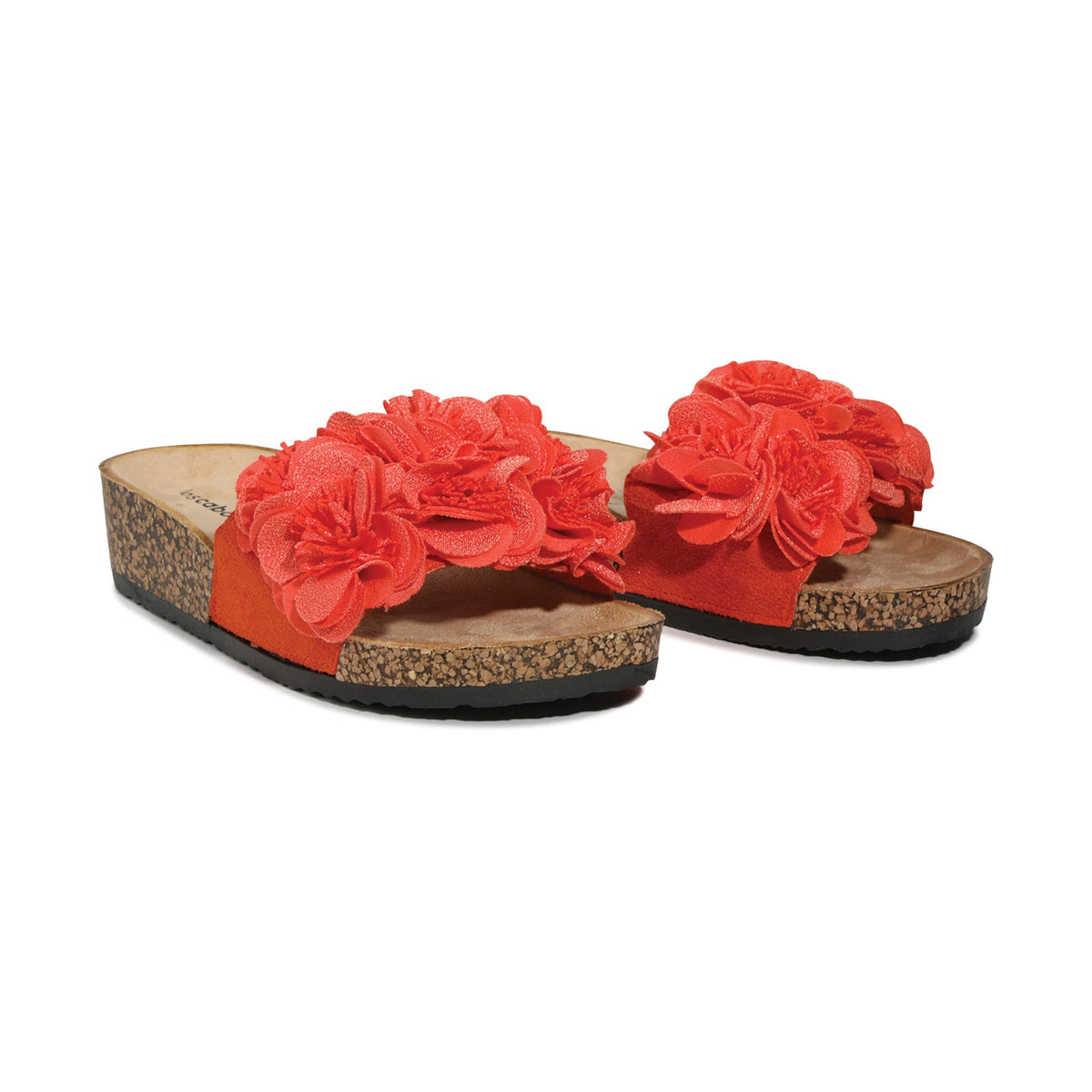 Los Cabos Corsage Tango slippers featuring floral design and comfortable slip-on style, perfect for casual wear.