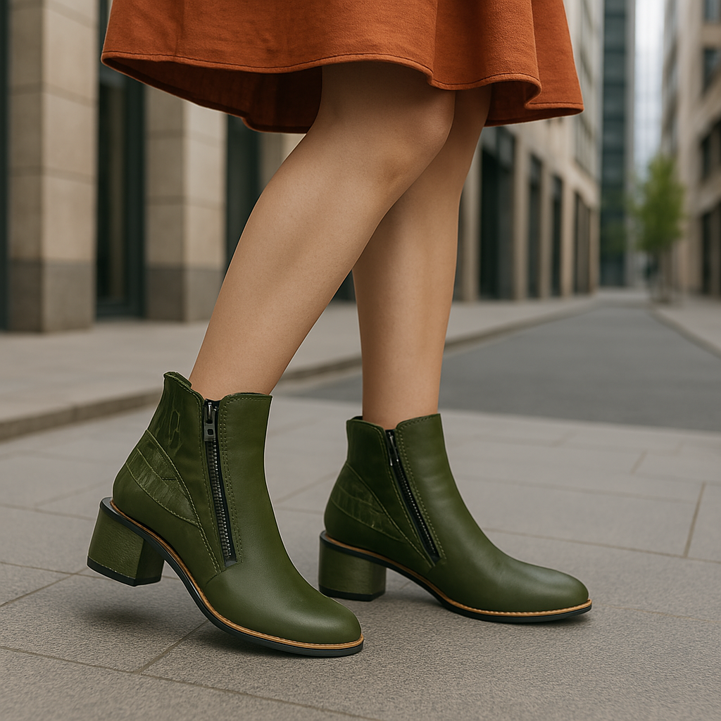 LE SANSA REFINE OLIVE Women Boots - Zeke Collection NZ