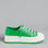 Django & Juliette Giza Emerald Patent sneakers with sleek design and shiny emerald patent leather finish.