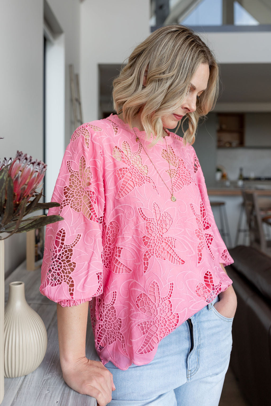 DRAMA THE LABEL THE BRODERIE TOP CANDY Women Tops, Blouses, Cami's & Tee's - Zeke Collection NZ