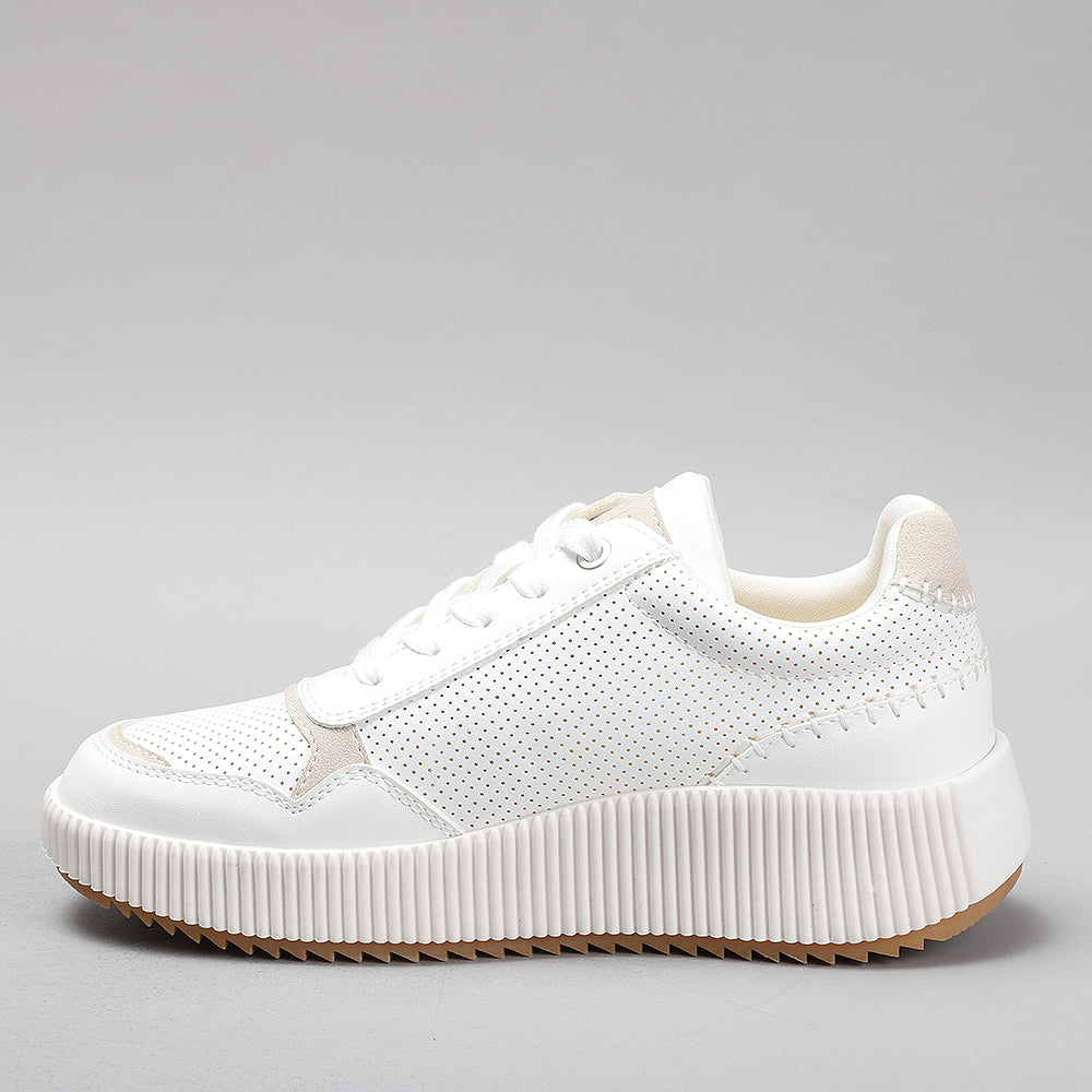 LESANSA DINA WHITE BEIGE Women Sneakers - Zeke Collection NZ