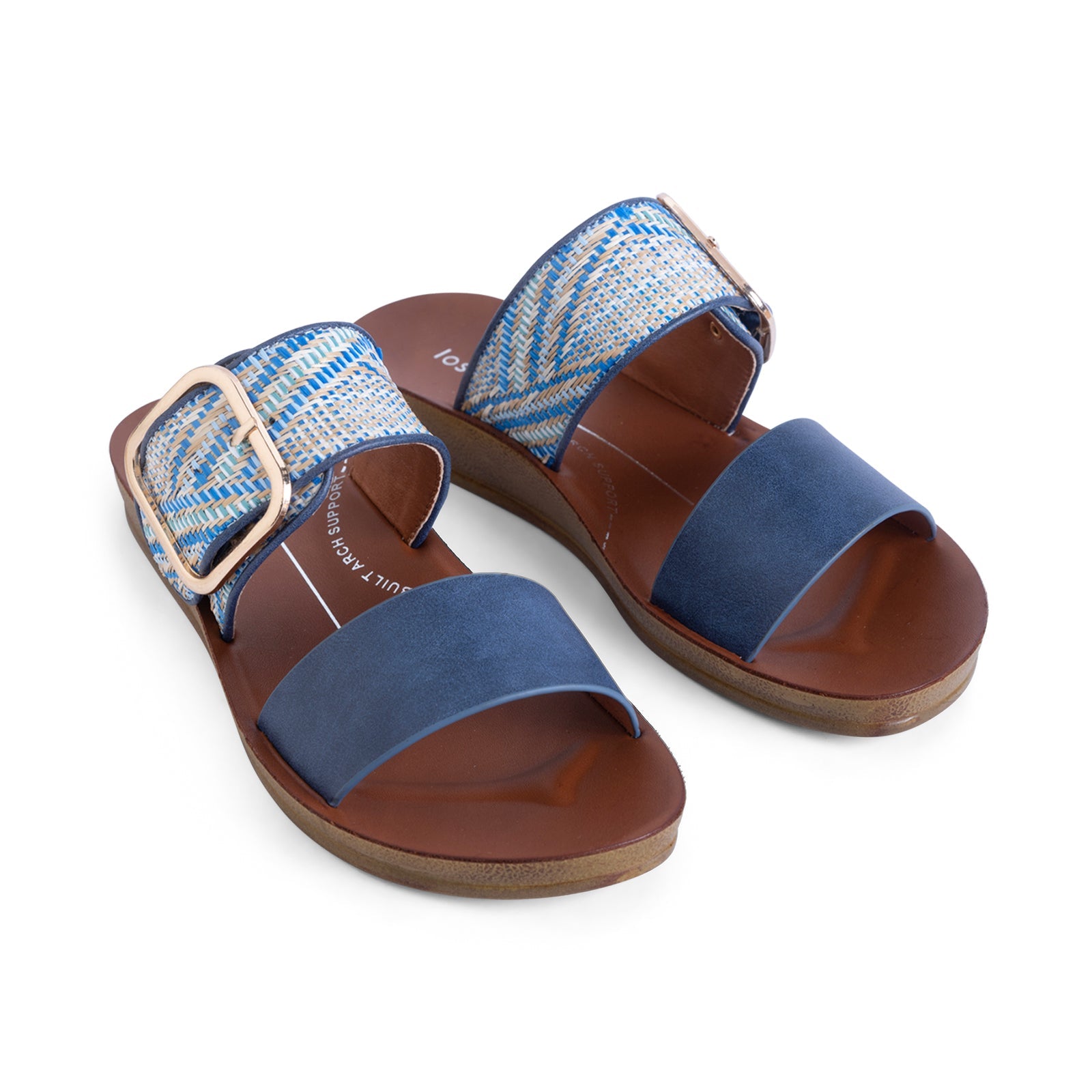 LOS CABOS DOTI NAVY MULTI Women Flats - Zeke Collection NZ