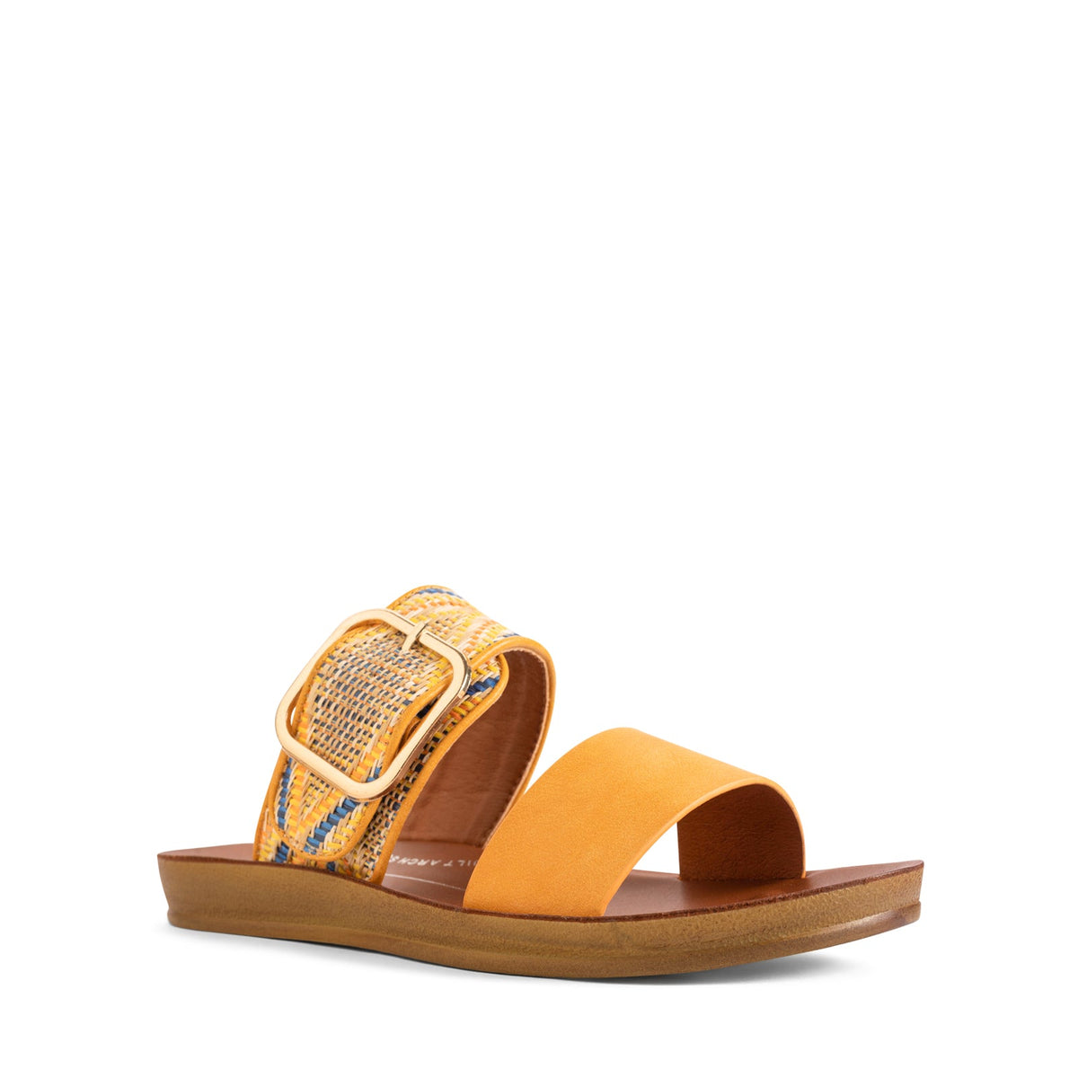 Los Cabos Doti Sunset multi flats featuring colorful, patterned fabric and a comfortable slip-on design.