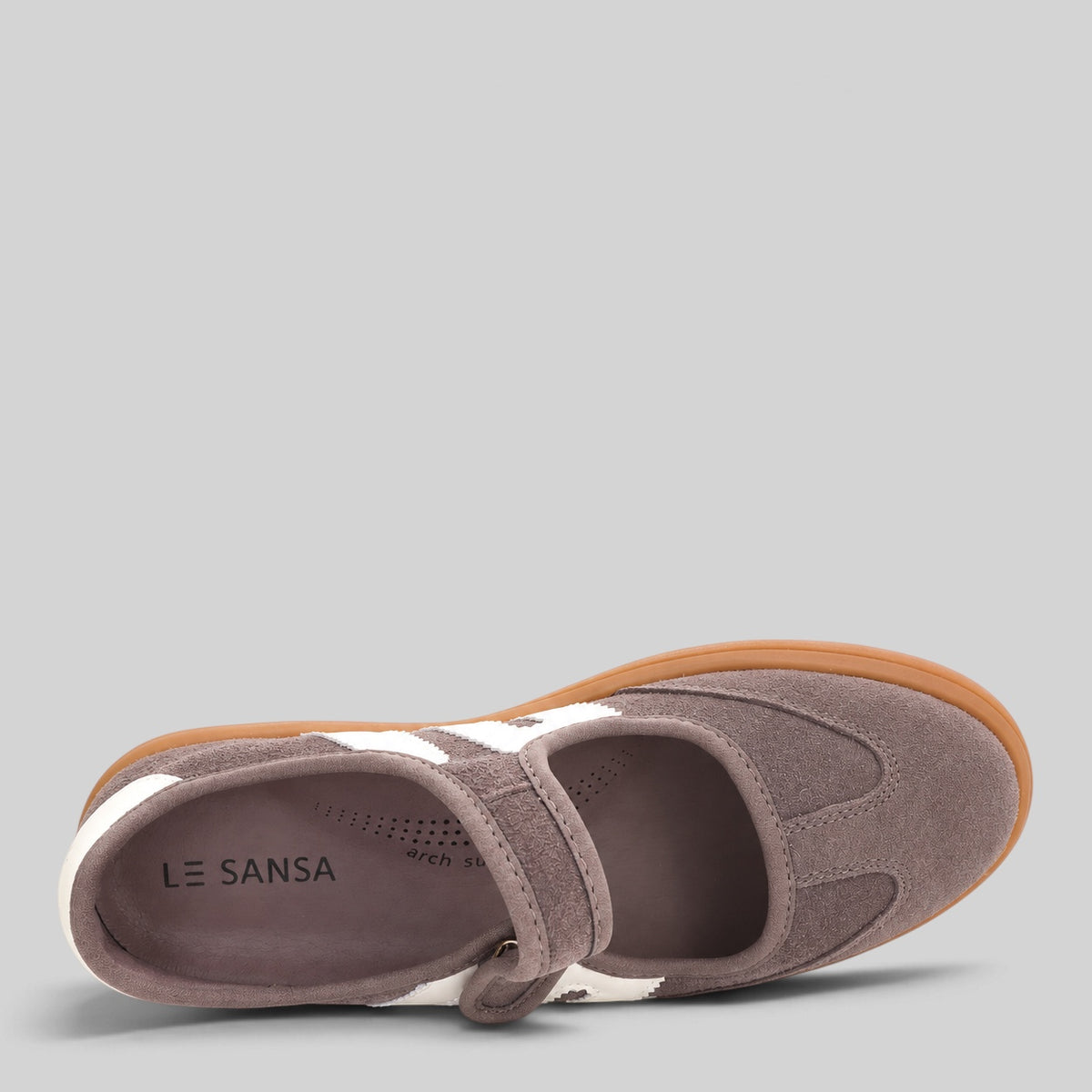 LE SANSA JULIETTE BROWN SUEDE IVORY
