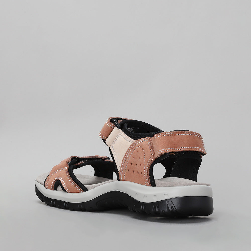 CC Resorts EKAM blush sandals with multi-colored straps, stylish open-toe design, and comfortable flat sole.