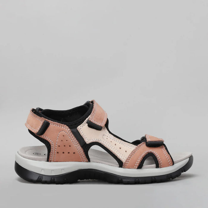 CC Resorts Ekam blush sandals with multicolor straps, featuring a stylish open-toe design and comfortable flat sole.