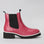 LE SANSA ELBY hot pink boots, side view showing sleek design and vibrant color, perfect for stylish footwear.